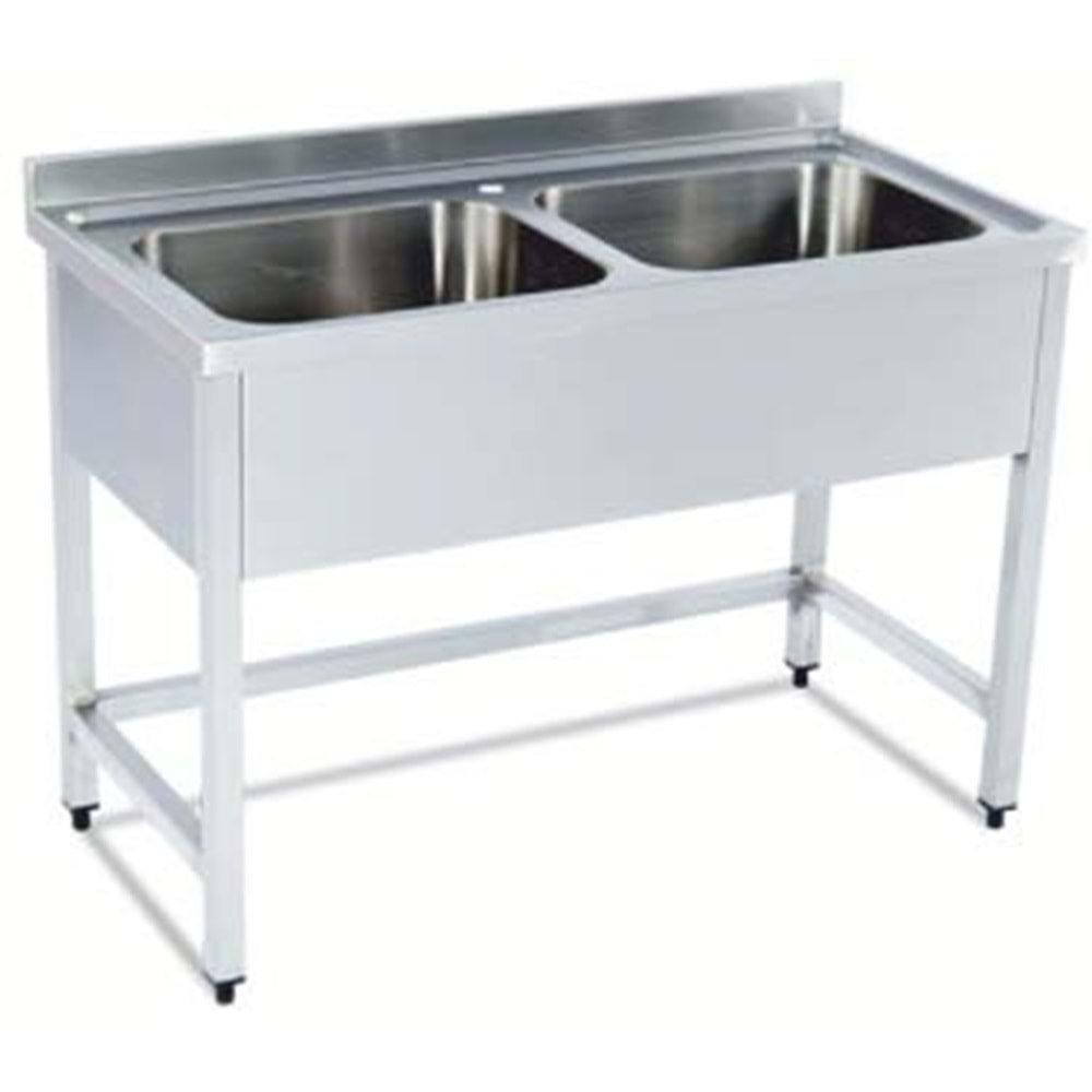 KARACASAN TABAN RAFSIZ İKİ EVYELİ TEZGAH 1500x600x850 KRCS-TS2EÇT 1560