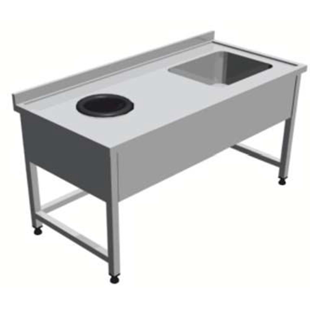 KARACASAN SIYIRMA HUNİLİ TEK EVYELİ TEZGAH 1400x700x850 KRCS-TSHÇT 147