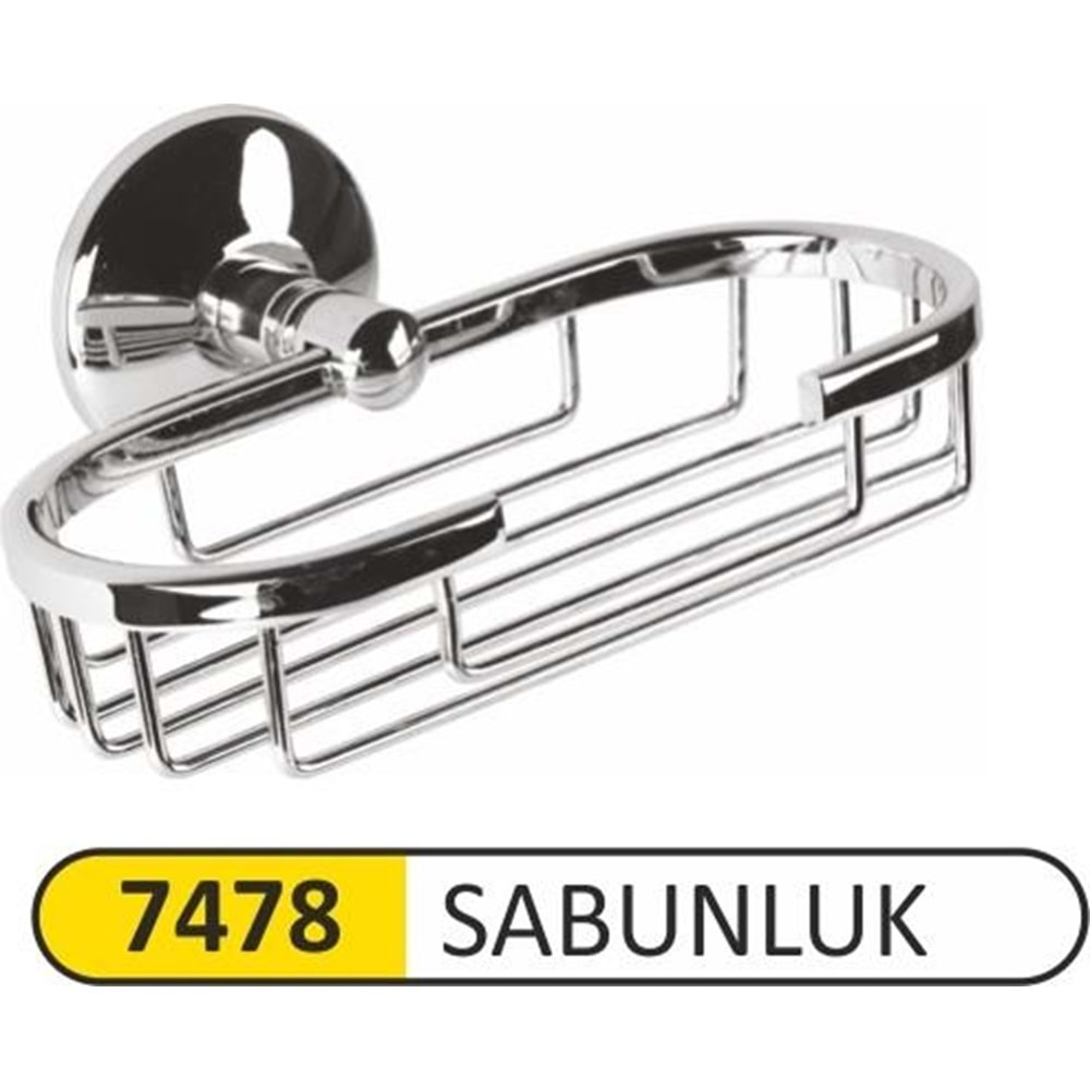 ARI METAL TEL OVAL SABUNLUK ROZETLİ PİRİNÇ 7478