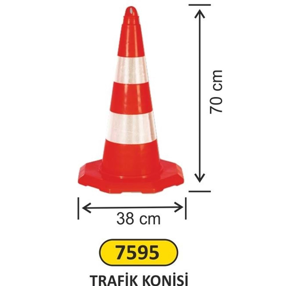 ARI METAL TRAFİK KONİSİ 70CM 7595