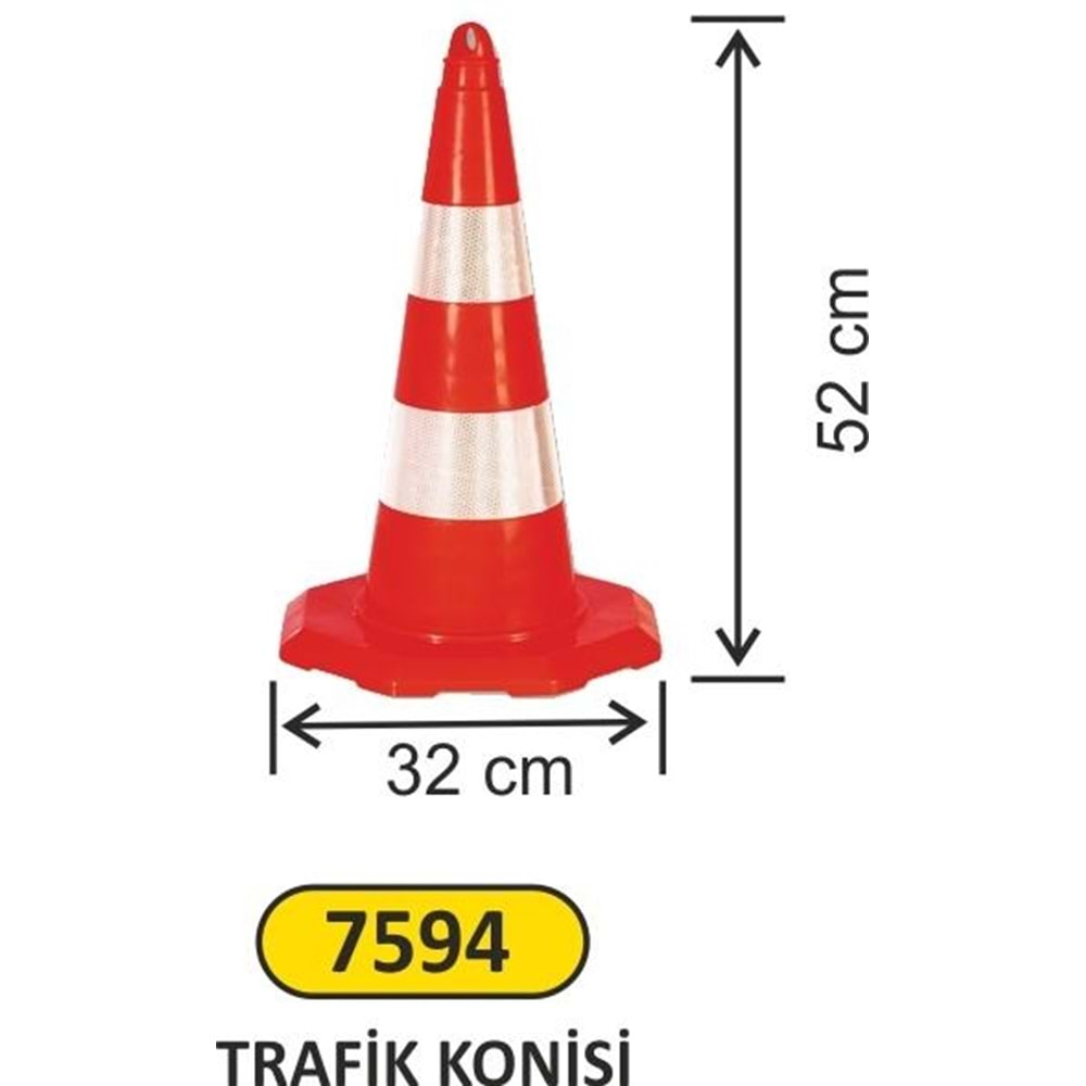 ARI METAL TRAFİK KONİSİ 52CM 7594