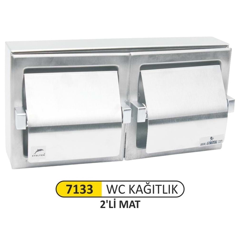 ARI METAL WC KAĞITLIK PASLANMAZ İKİLİ 7133