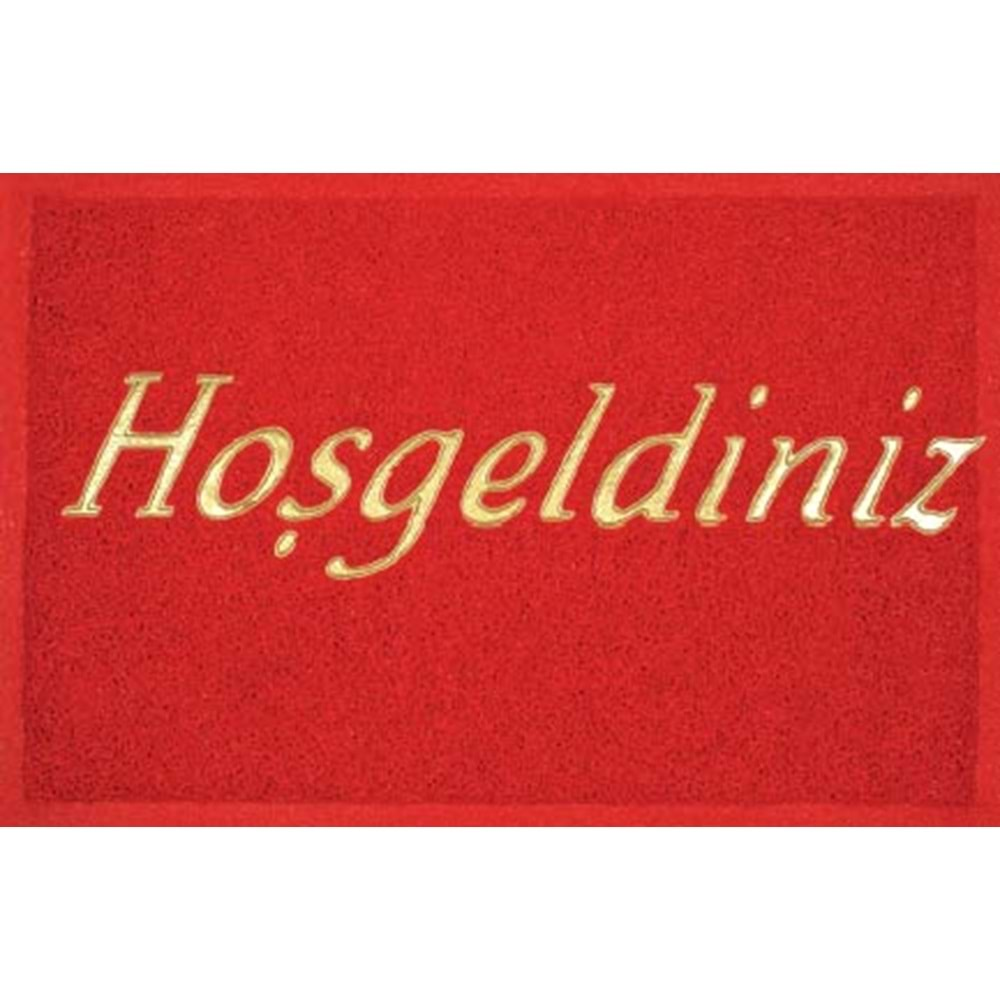 POLSET KIVIRCIK HOŞGELDİNİZ KIRMIZI PASPAS 45CM X 75CM