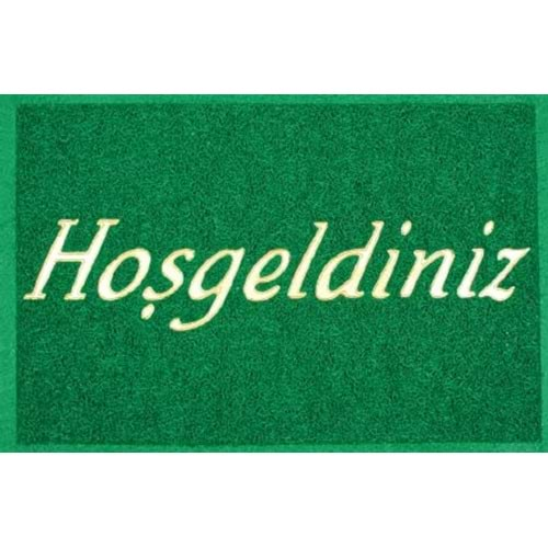 POLSET KIVIRCIK HOŞGELDİNİZ YEŞİL PASPAS 45CM X 75CM