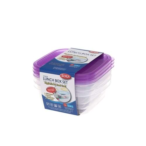BORA KÖŞELİ SAKLAMA KABI 0,35LT BO545