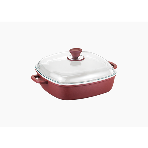 KORKMAZ FİNE-CAST CERAMİC KARE TENCERE 28X28CM 5LT A1394